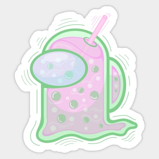 ghost bubble tea Sticker